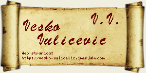 Vesko Vulićević vizit kartica